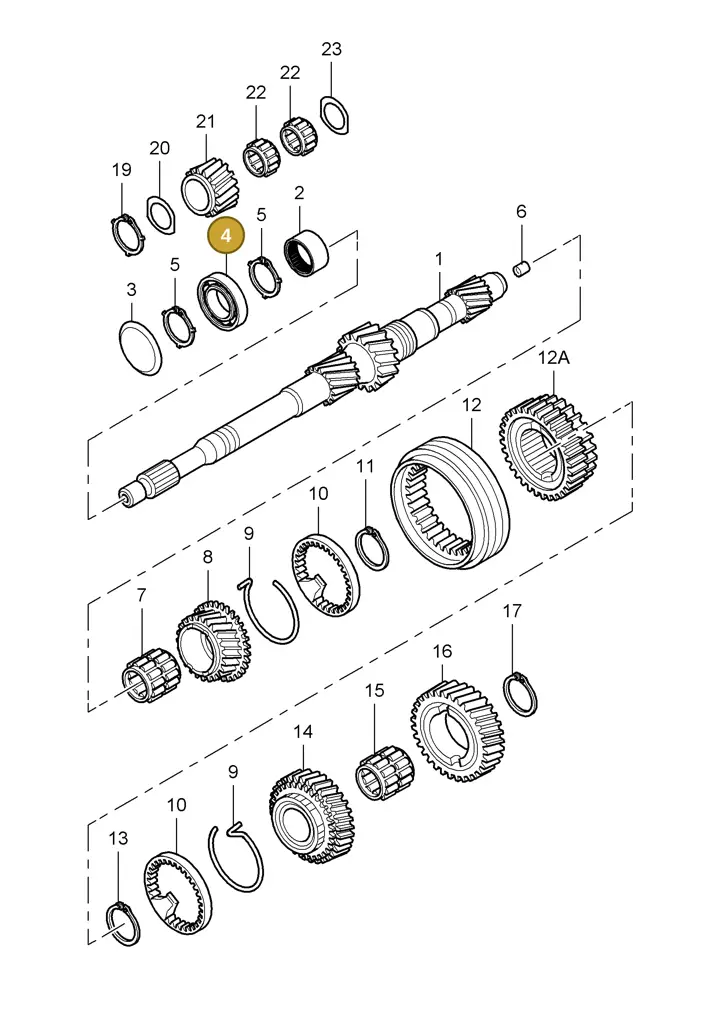 012311445H — Porsche Cayman S (2005-2008) diagram p28303000, position 4