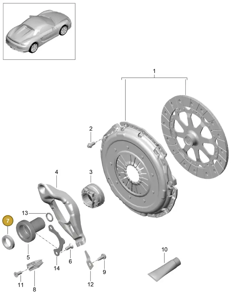 016311113C — Porsche Boxster Spyder (2015-2016) diagram p46301000, position 7