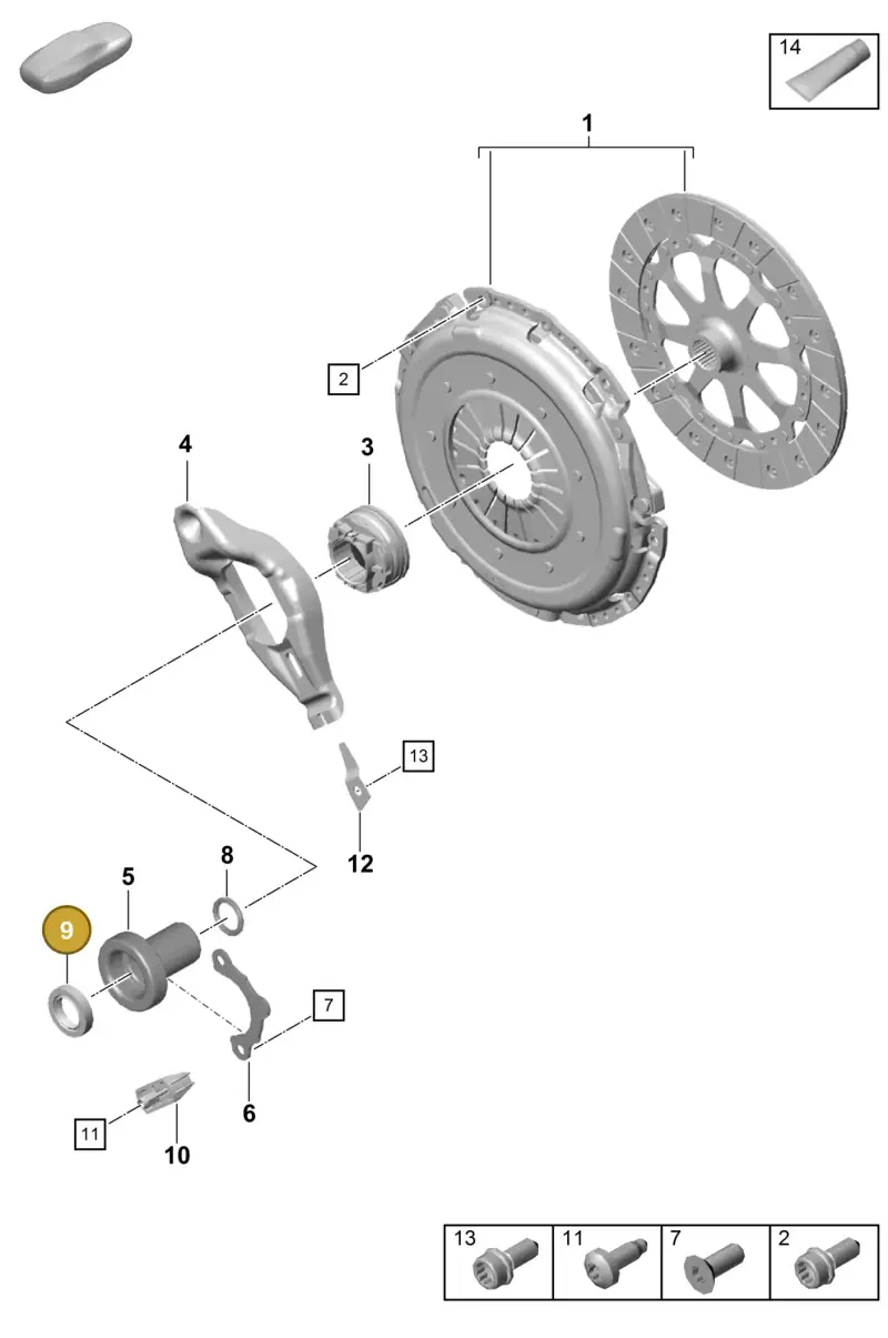 016311113C — Porsche Boxster Spyder (2019-) diagram p55301200, position 9