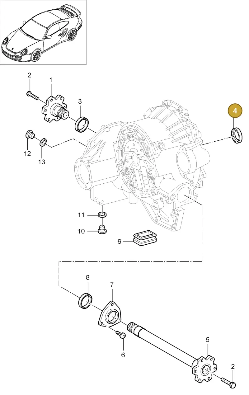 0189970447 — Porsche Turbo (2006-2009) diagram p30320003, position 4
