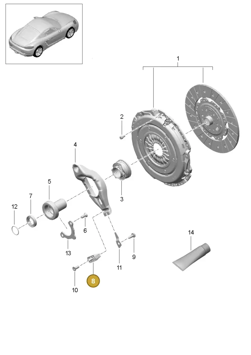 01E141751A — Porsche Cayman (2016-) diagram p50301000, position 8