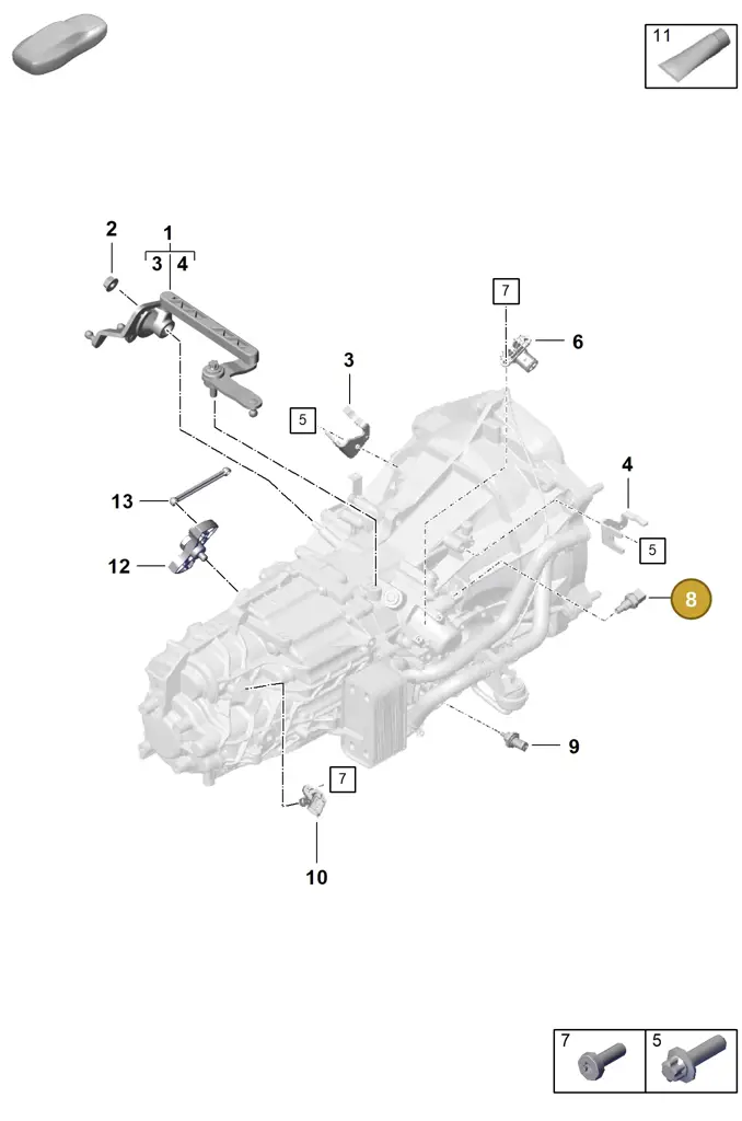 01E941521B — Porsche Boxster Spyder (2019-) diagram p54301120, position 8