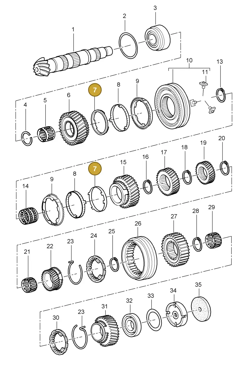 01X311277B — Porsche Boxster S (2004-2008) diagram p27303005, position 7