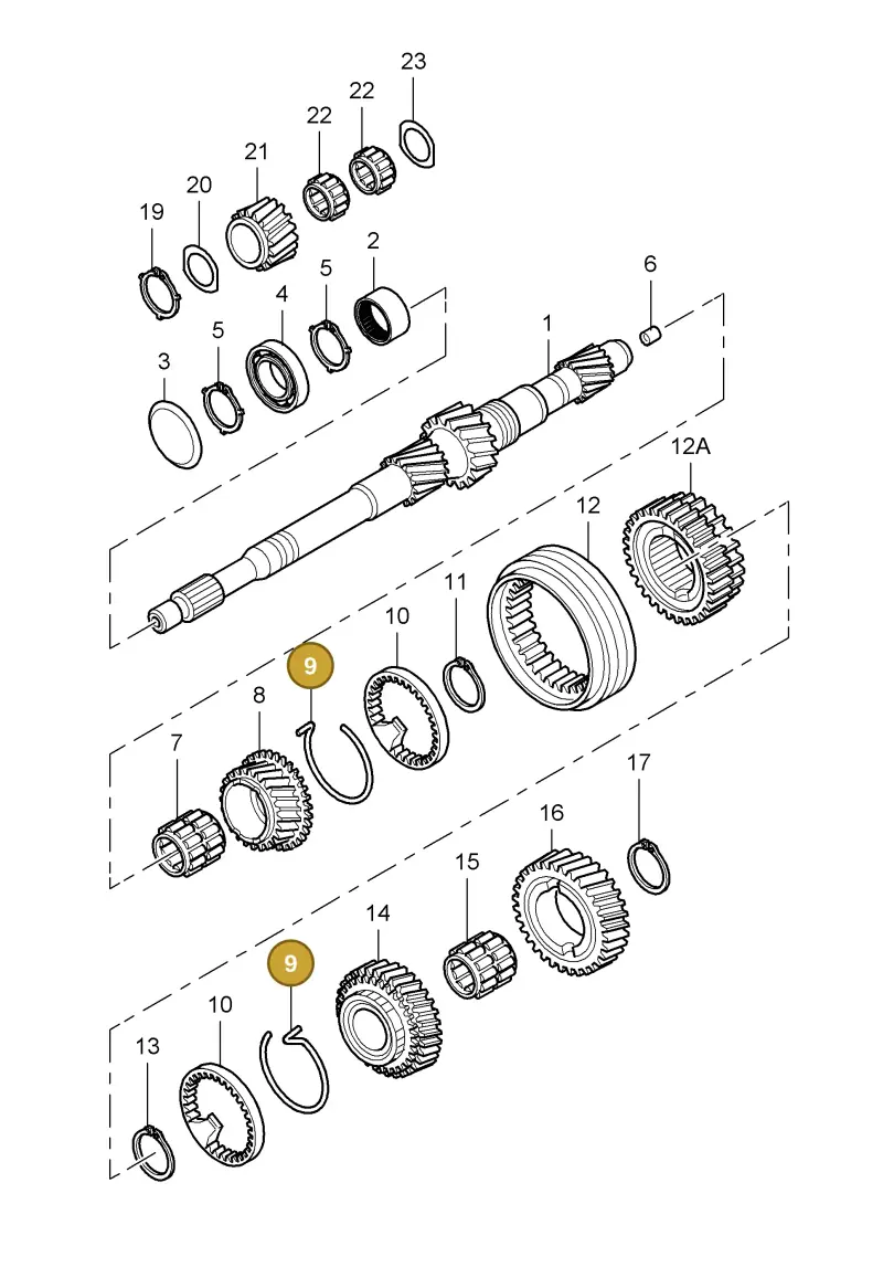 01X311312A — Porsche Cayman S (2005-2008) diagram p28303000, position 9