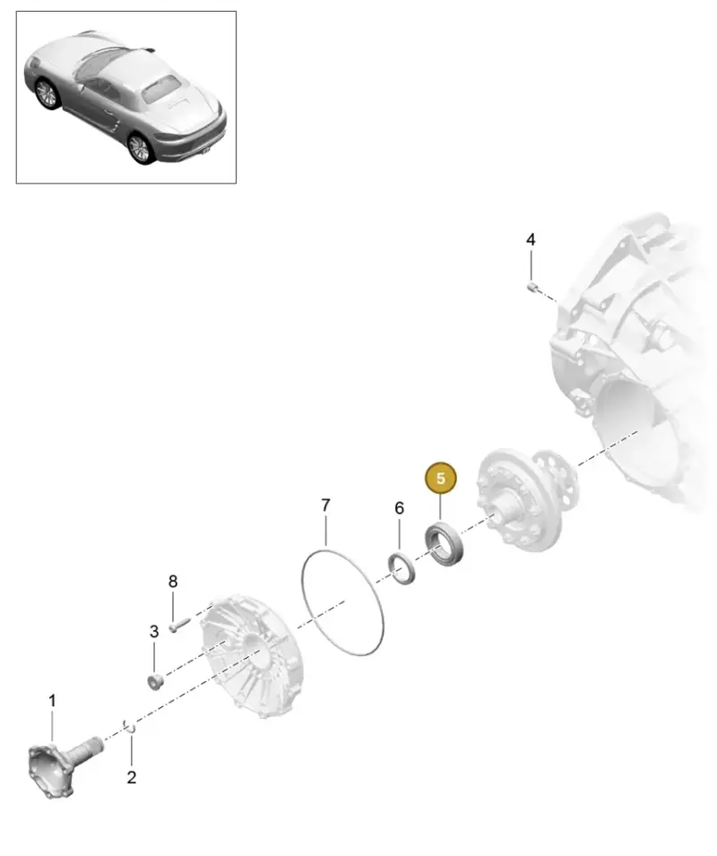 01X409123 — Porsche Boxster (2016-) diagram p48302005, position 5