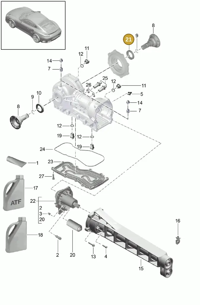 02X409400A — Porsche GT2 RS Clubsport (2013-2020) diagram p42305015, position 21