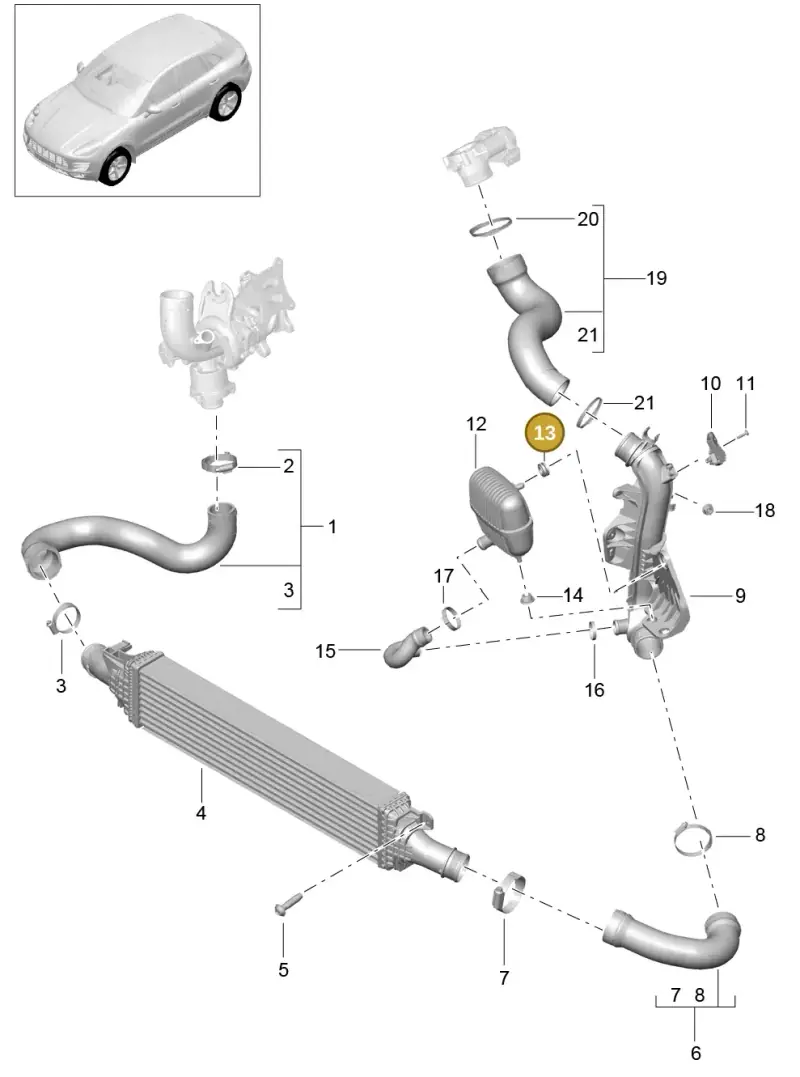 050129669 — Porsche Macan GTS (2013-2018) diagram p44107076, position 13