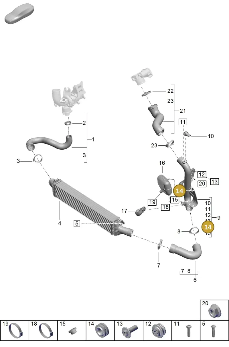 050129669 — Porsche Macan R4 TFSI (2018-) diagram p52000024, position 14