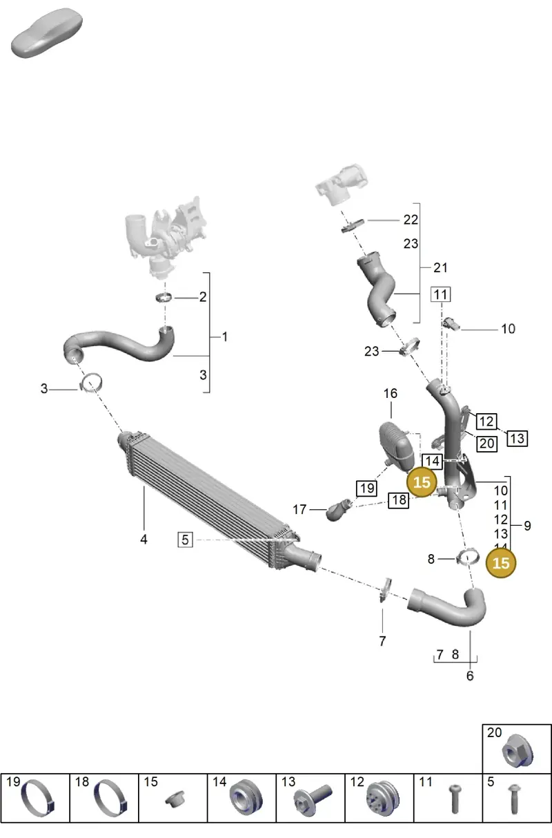 058145824A — Porsche Macan R4 TFSI (2018-) diagram p52000024, position 15