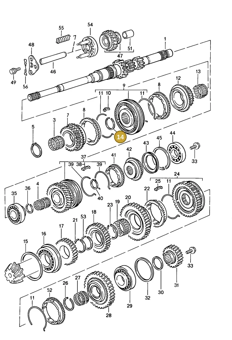 088311317 — Porsche 944 Coupe (1984-1988) diagram p08303000, position 14