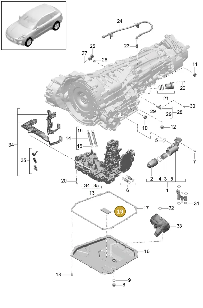 097321368 — Porsche Macan GTS (2013-2018) diagram p44320010, position 19