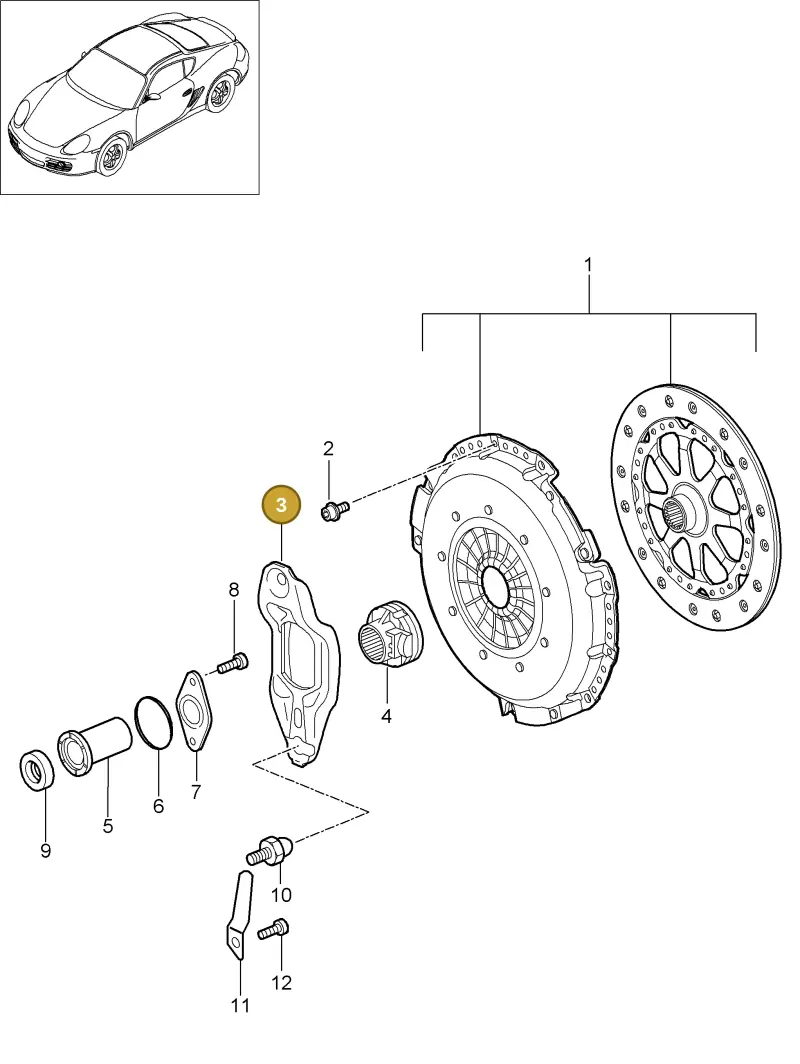 0A2141719A — Porsche Cayman (2008-2012) diagram p34301000, position 3