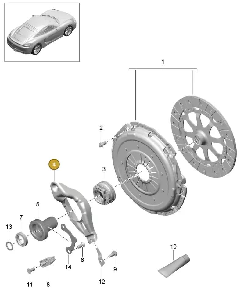 0A2141719A — Porsche Cayman (2013-2016) diagram p40301000, position 4