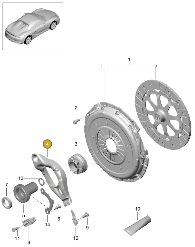 0A2141719A — Porsche Boxster Spyder (2015-2016) diagram p46301000, position 4