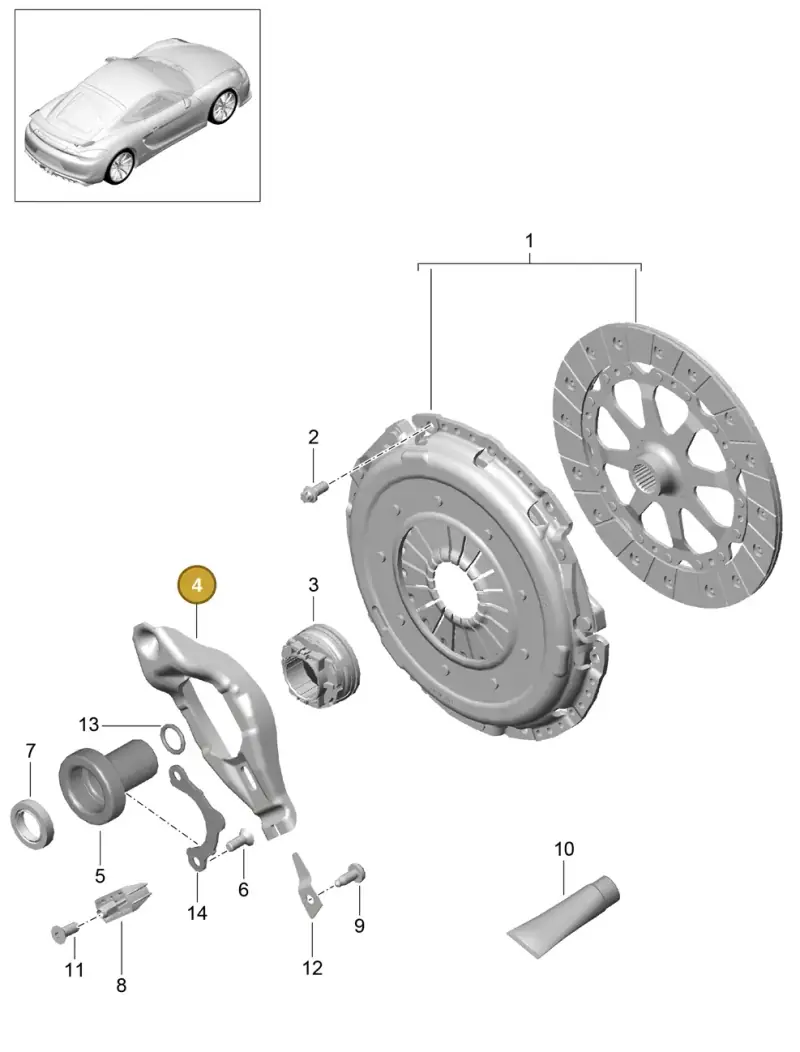 0A2141719A — Porsche Cayman GT4 (2015-2016) diagram p45301000, position 4