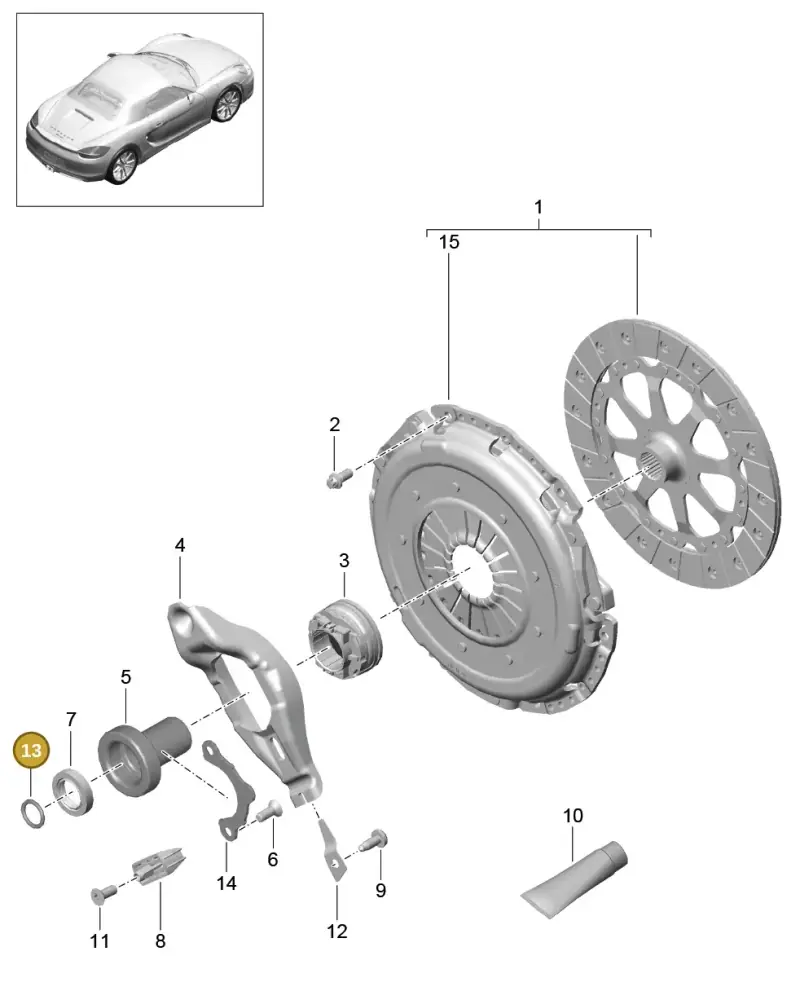 0A2311091A — Porsche Boxster (2012-2016) diagram p39301000, position 13