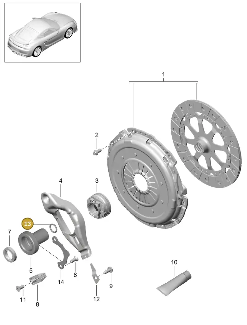 0A2311091A — Porsche Cayman GT4 (2015-2016) diagram p45301000, position 13