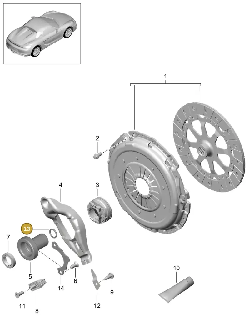 0A2311091A — Porsche Boxster Spyder (2015-2016) diagram p46301000, position 13