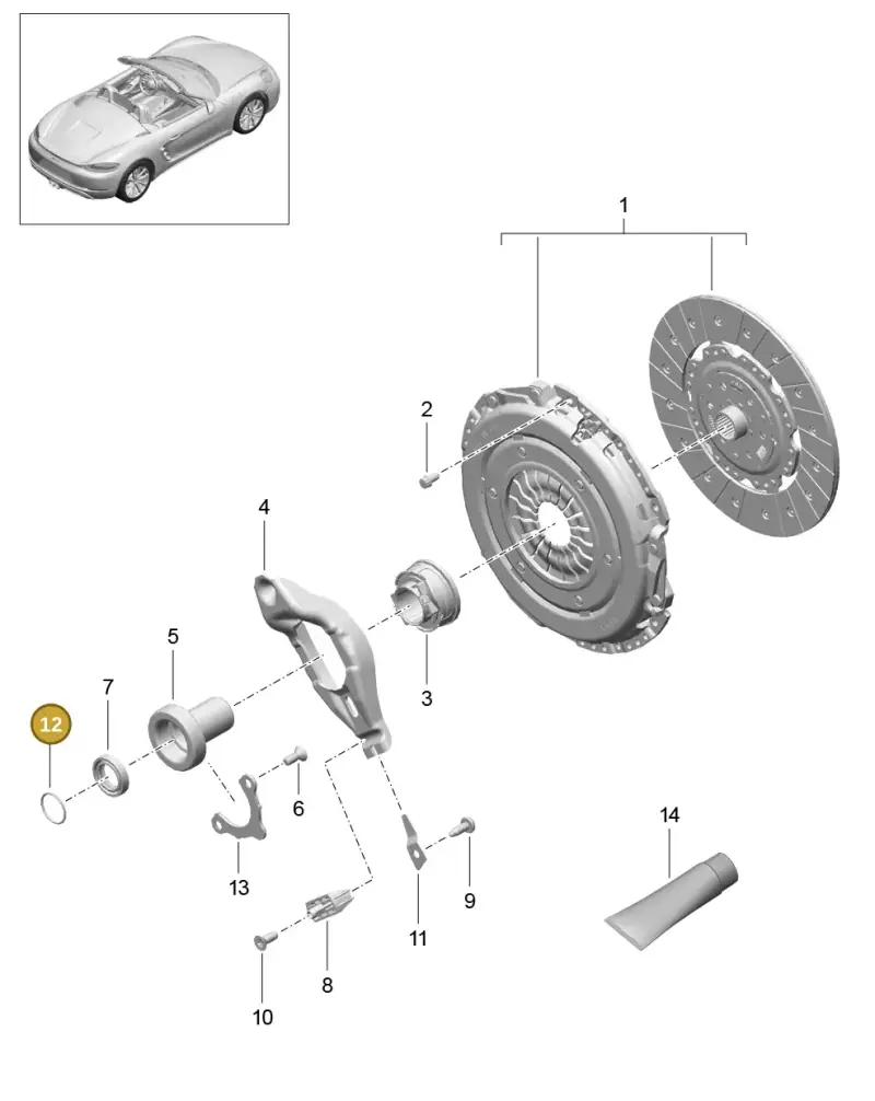 0A2311091A — Porsche Boxster (2016-) diagram p48301000, position 12