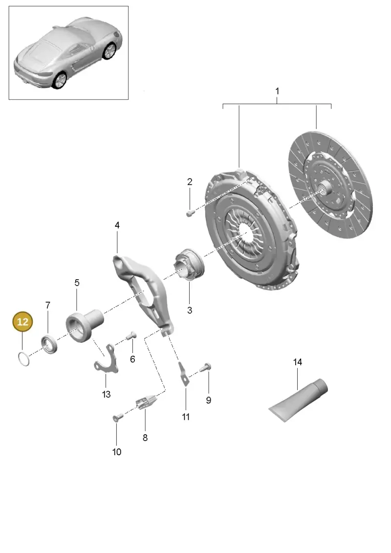 0A2311091A — Porsche Cayman (2016-) diagram p50301000, position 12