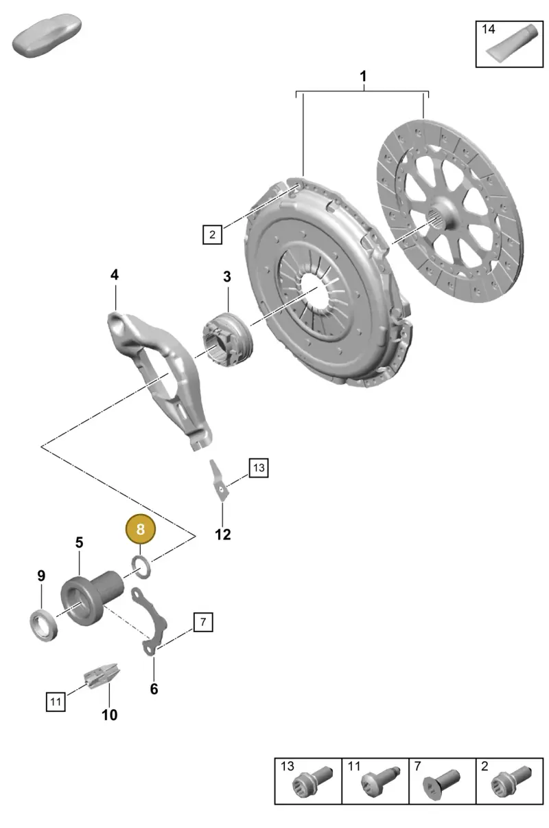 0A2311091A — Porsche Boxster Spyder (2019-) diagram p55301200, position 8