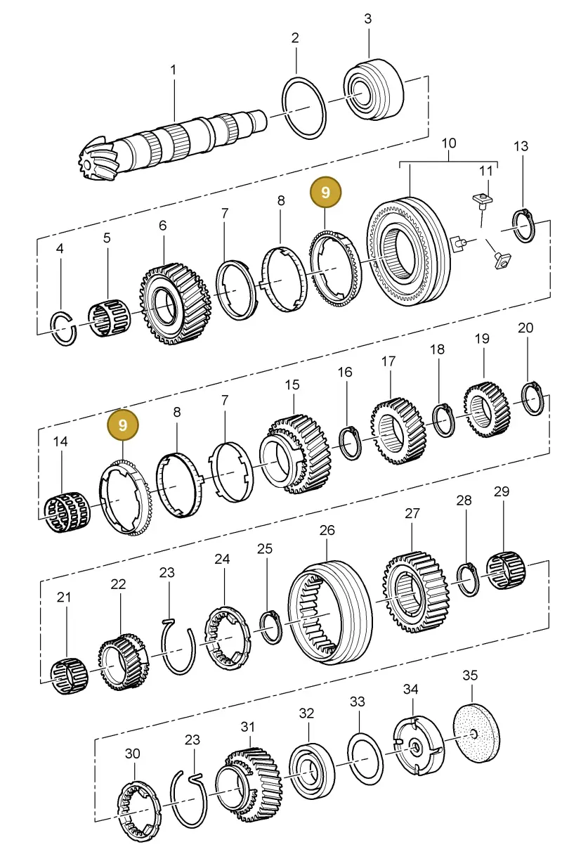 0B1311247B — Porsche Cayman S (2005-2008) diagram p28303005, position 9