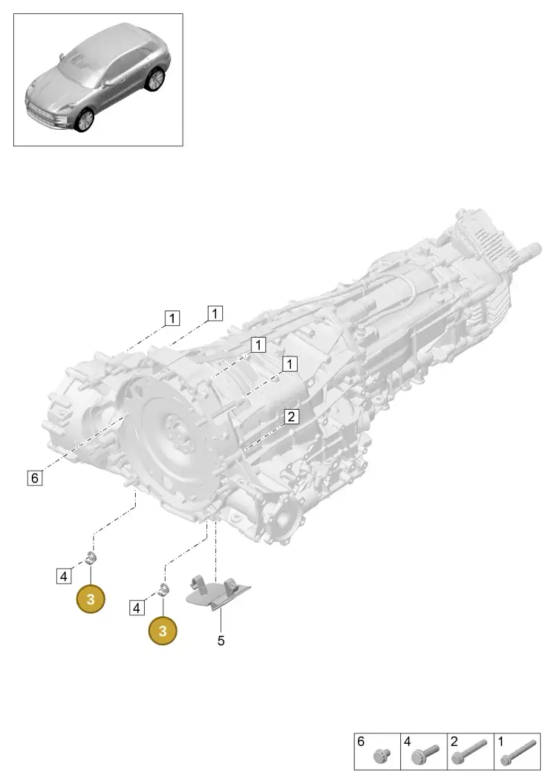 0B5301433 — Porsche Macan R4 TFSI (2018-) diagram p52000069, position 3
