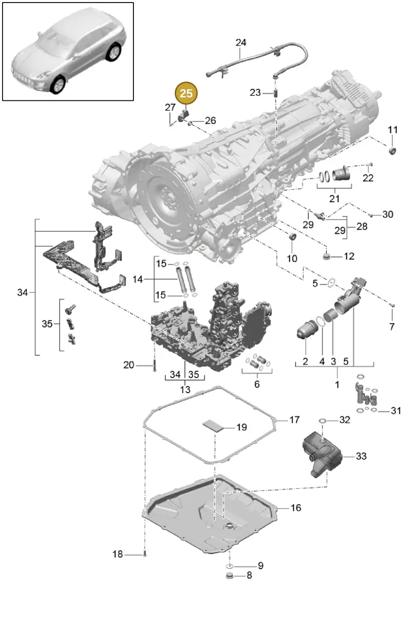 0B5321171A — Porsche Macan GTS (2013-2018) diagram p44320010, position 25