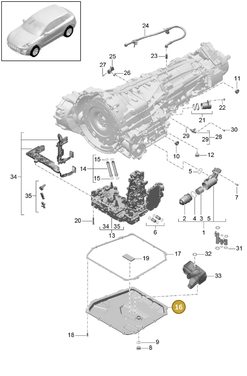 0B5321361C — Porsche Macan GTS (2013-2018) diagram p44320010, position 16