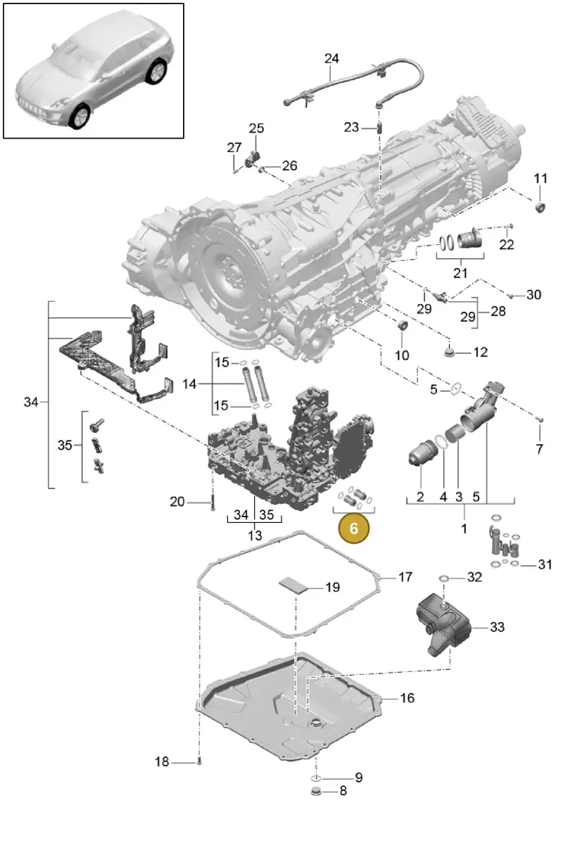 0B5321473 — Porsche Macan GTS (2013-2018) diagram p44320010, position 6