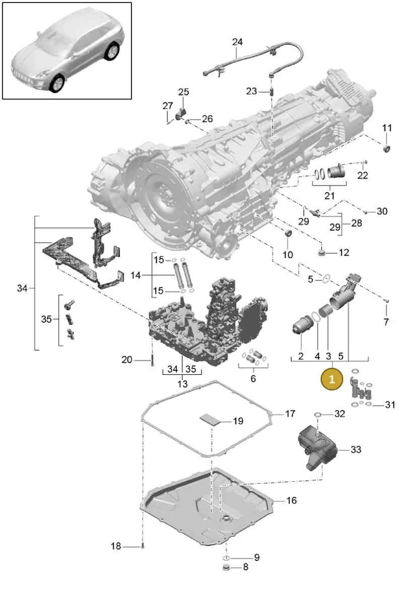 0B5325060C — Porsche Macan GTS (2013-2018) diagram p44320010, position 1