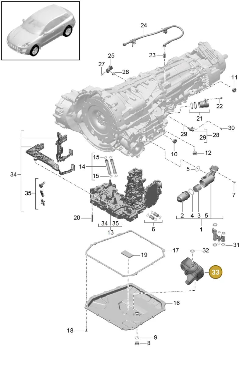 0B5325429E — Porsche Macan GTS (2013-2018) diagram p44320010, position 33