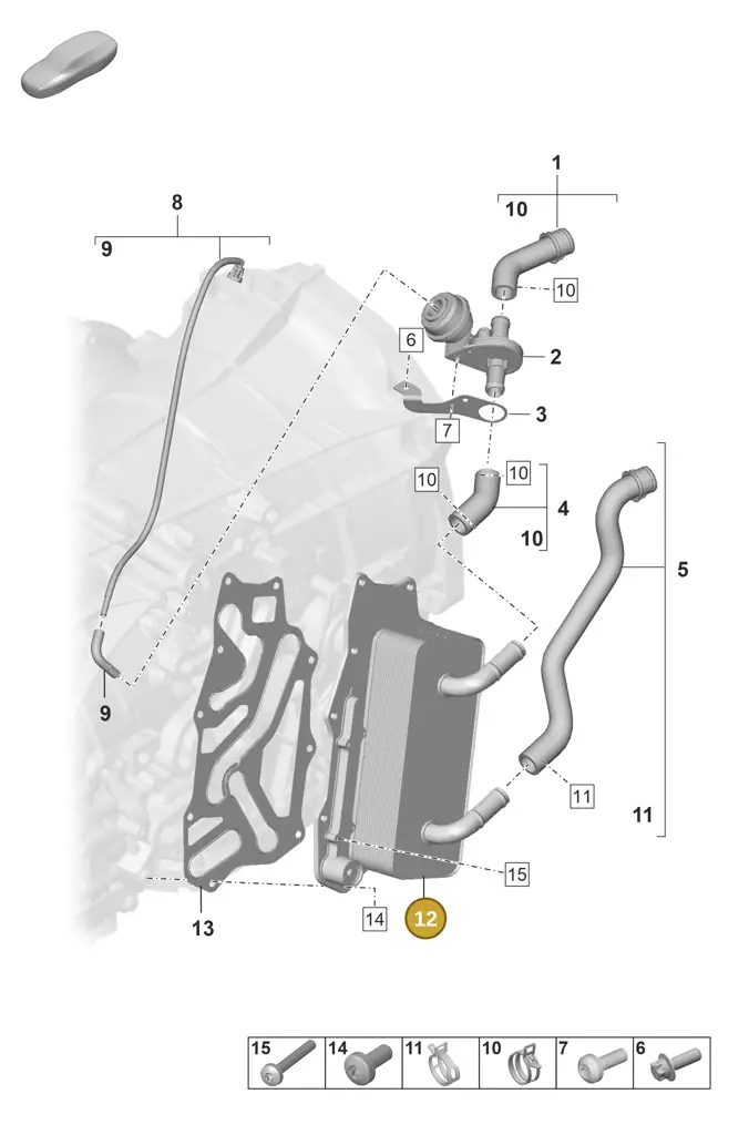 0DT300333A — Porsche 911 (2024-2025) diagram p53302110, position 12