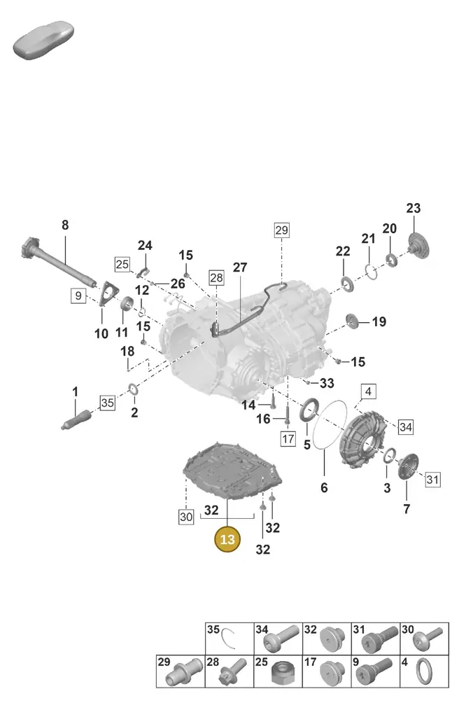 0DT317165 — Porsche 911 (2024-2025) diagram p53302100, position 13