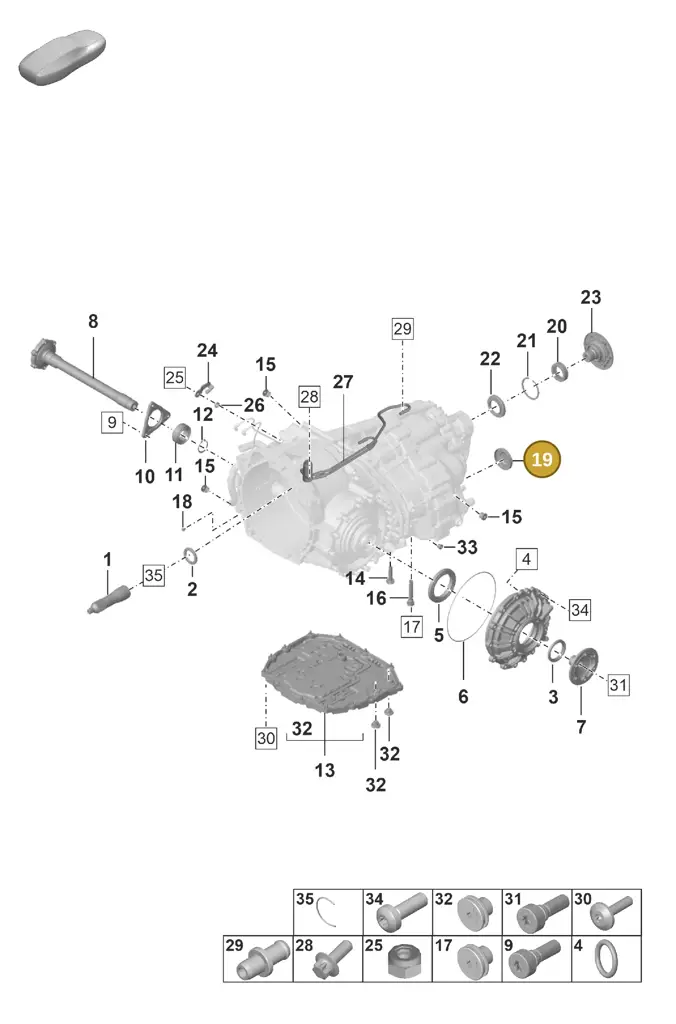 0DT321073 — Porsche 911 (2024-2025) diagram p53302100, position 19