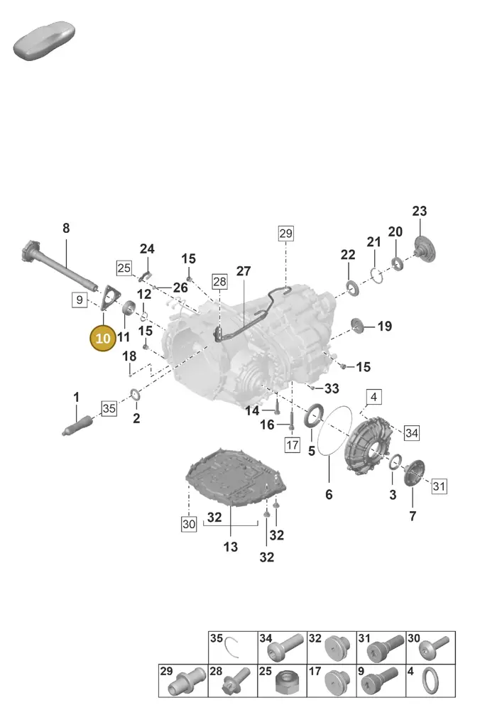 0DT321415 — Porsche 911 (2024-2025) diagram p53302100, position 10