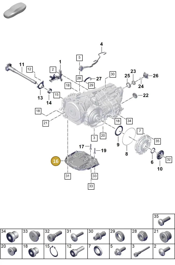 0DU317165 — Porsche 911 (2024-2025) diagram p63302150, position 16
