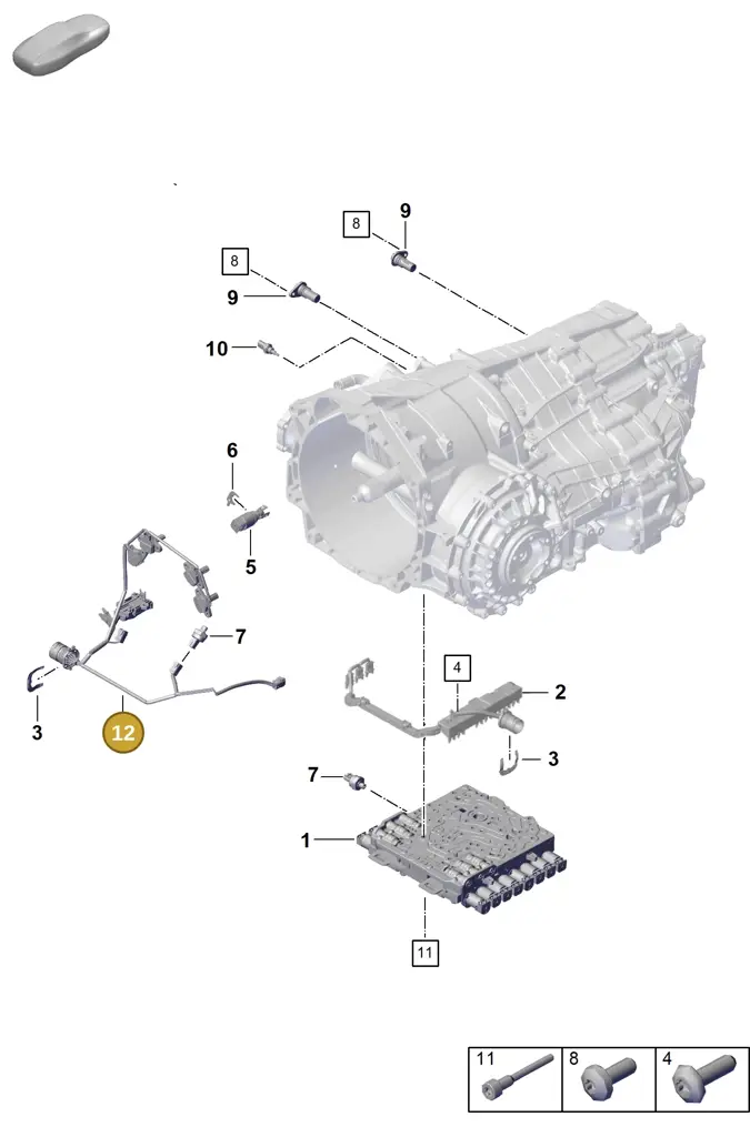 0DU907889 — Porsche 911 (2024-2025) diagram p63302170, position 12