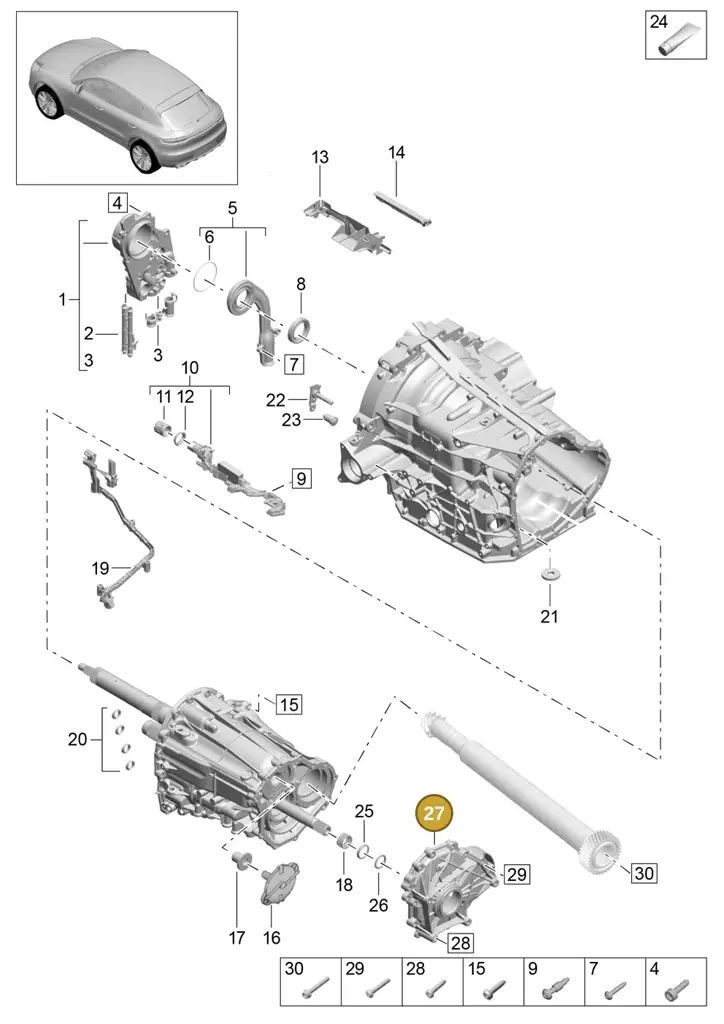 0FD301212B — Porsche Macan (2018-2022) diagram p52302110, position 27
