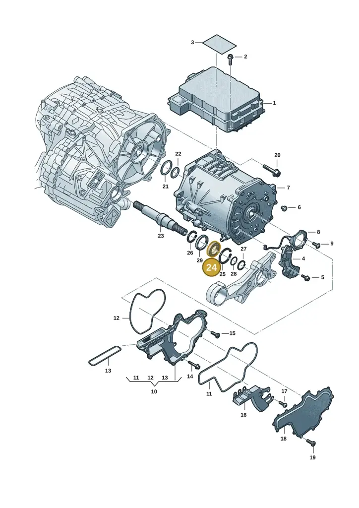 0ME307125A — Audi RS e-tron GT (2020-2025) diagram 4j1901910, position 24