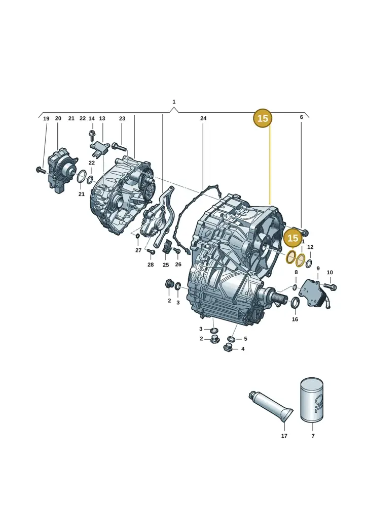 0ME311109C — Audi RS e-tron GT (2020-2025) diagram 4j1300500, position 15