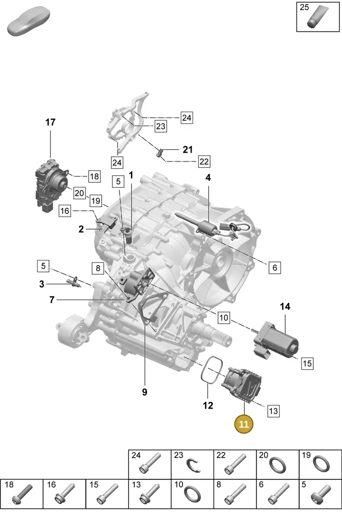 0ME315249D — Porsche Taycan Sport Turismo (2023-2025) diagram p64355200, position 11