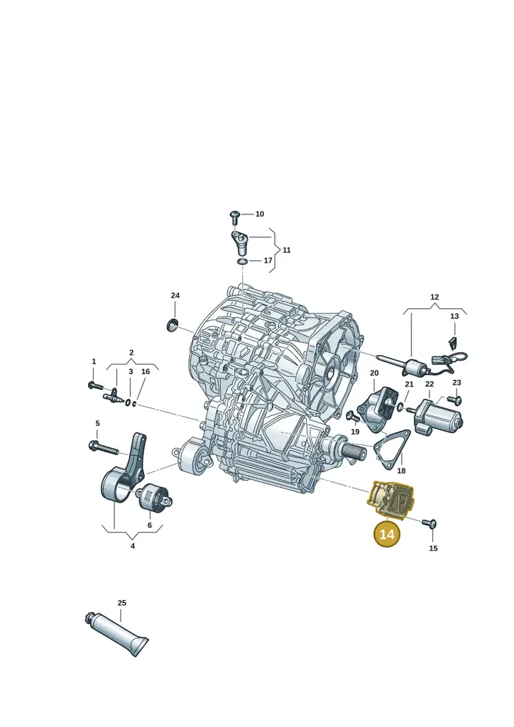 0ME315249E — Audi RS e-tron GT (2020-2025) diagram 4j1300550, position 14