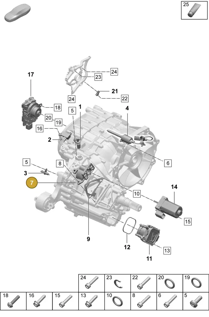 0ME321341 — Porsche Taycan Sport Turismo (2023-2025) diagram p64355200, position 7