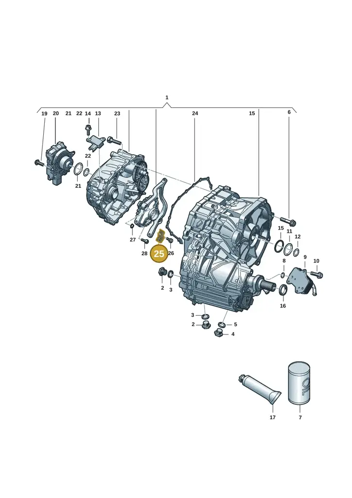 0ME323177B — Audi RS e-tron GT (2020-2025) diagram 4j1300500, position 25