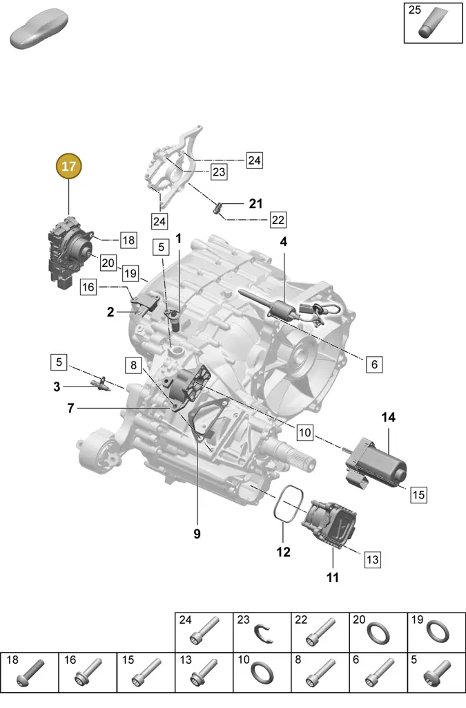 0ME325835H — Porsche Taycan Sport Turismo (2023-2025) diagram p64355200, position 17