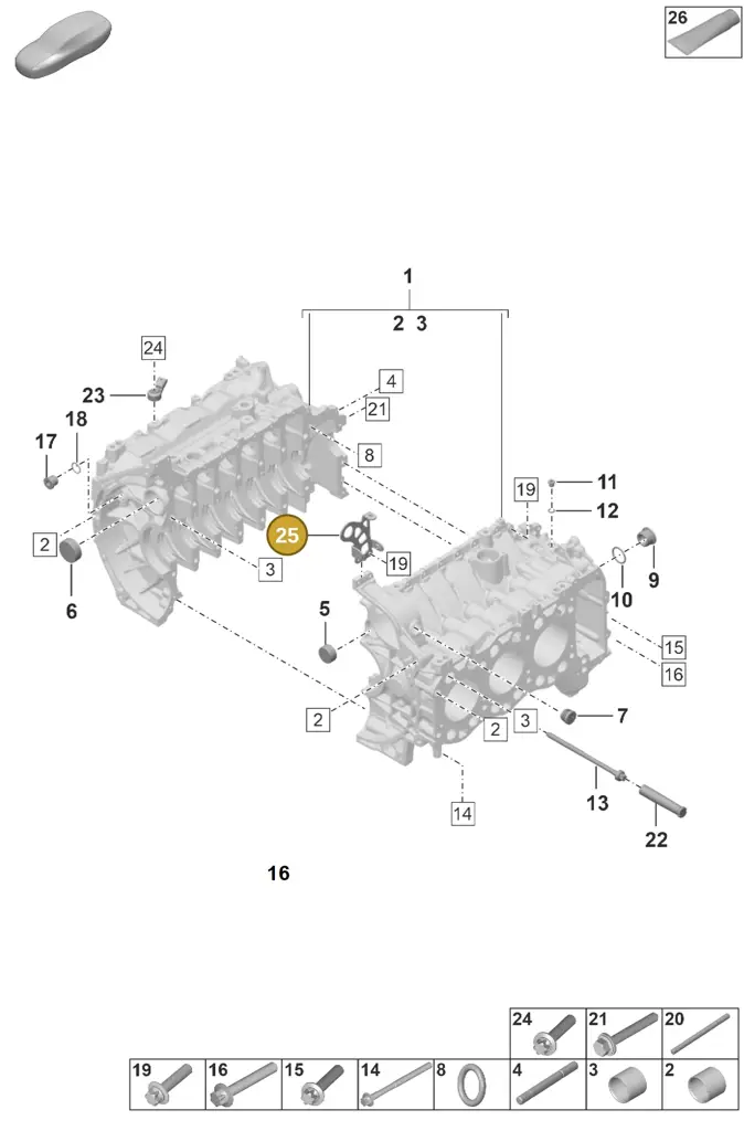 0PB101073A — Porsche 911 (2024-2025) diagram p53000002, position 25