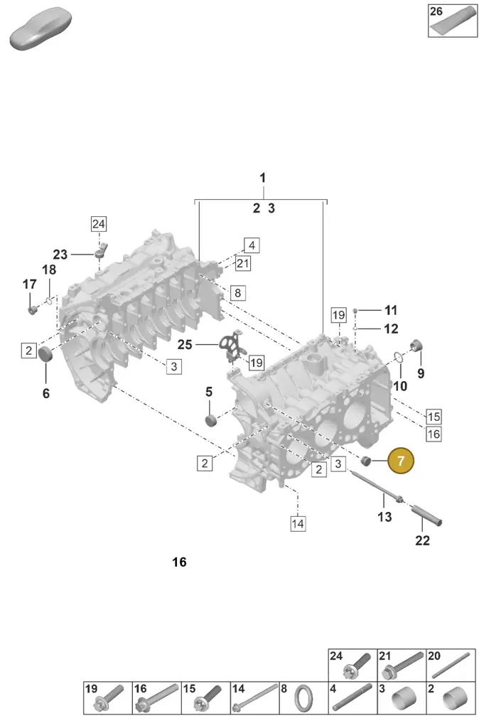 0PB101113 — Porsche 911 (2024-2025) diagram p53000002, position 7