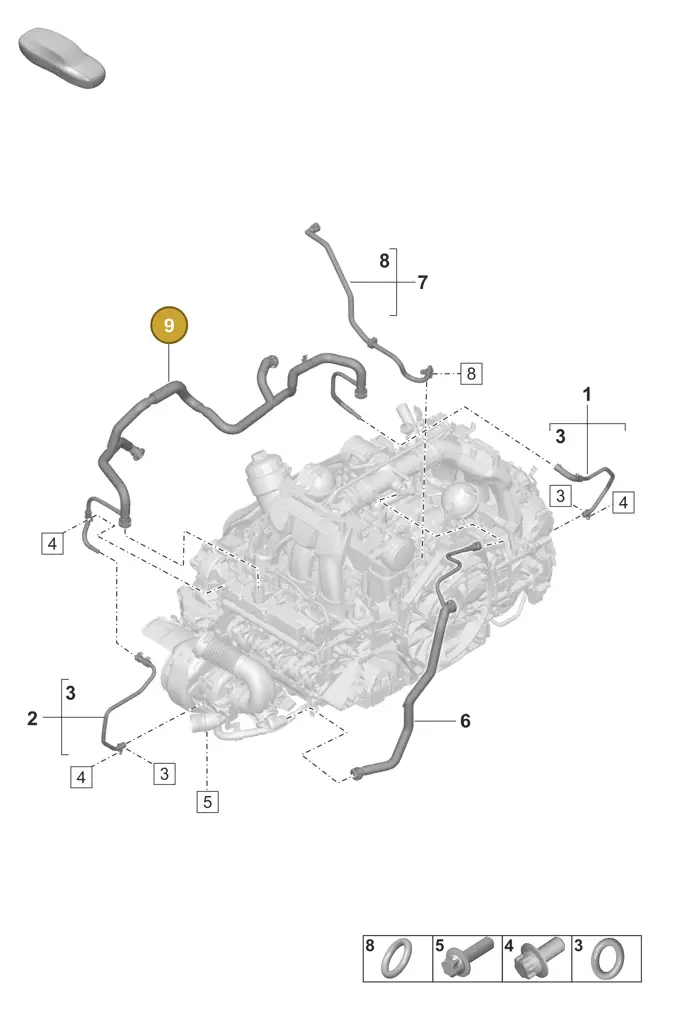0PB101161E — Porsche 911 (2024-2025) diagram p53107350, position 9