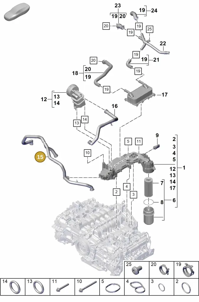 0PB101161 — Porsche Boxster Spyder (2019-2020) diagram p55104110, position 15